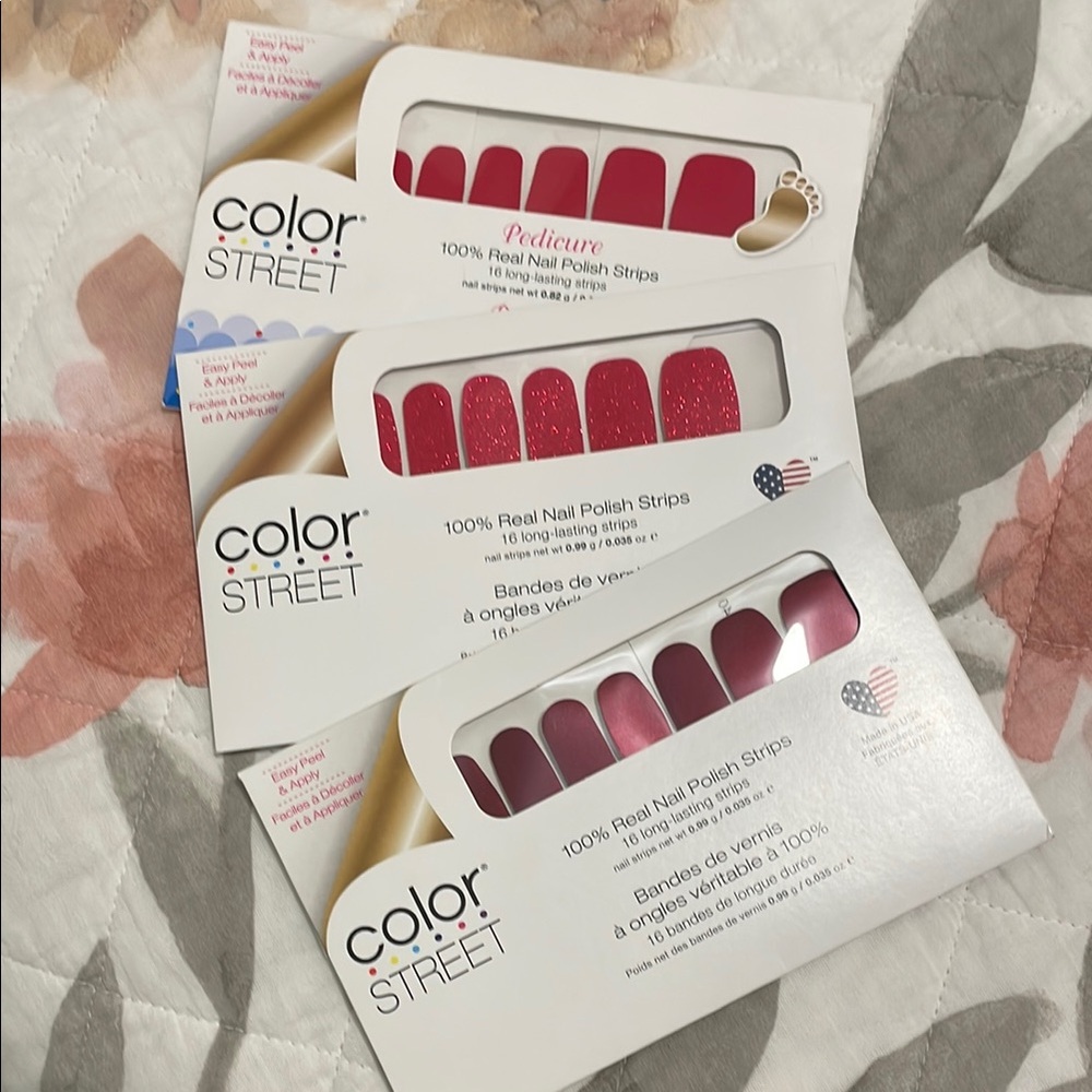 Color Street Red Nail Polish Bundle
